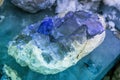 Blue Beauty: The Mesmerizing Benitoite Crystal Royalty Free Stock Photo