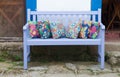 Blue bench