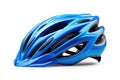 blue bicycle helmet isolated from white background Royalty Free Stock Photo