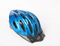 Blue Bicycle Helmet Isolated on White Background Royalty Free Stock Photo