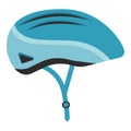 Blue Bicycle Helmet Isolated On A White Background. Vector Illustration. Royalty Free Stock Photo