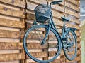 A blue bicycle for nice decoration