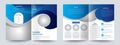 Blue Bifold Corporate Brochure Design Template adept for Multipurpose Projects