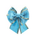 Blue big bow on a white background Royalty Free Stock Photo