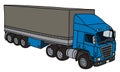 Blue big cover semitrailer