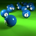 Blue billiard balls number two