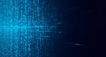 Blue Binary Code Data Stream Abstract Background digital Royalty Free Stock Photo