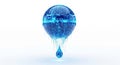 Blue Binary Data Sphere Dripping Binary Code digital Royalty Free Stock Photo