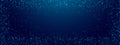 Blue binary rain background with glowing 0 and 1 digits Royalty Free Stock Photo