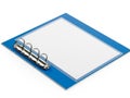 Blue binder with metal rings Royalty Free Stock Photo