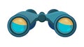 Blue binoculars icon, ideal for exploration and observation themes, vector design Generative AI Royalty Free Stock Photo