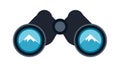 Blue binoculars for outdoor adventure and observation, vector design Generative AI Royalty Free Stock Photo