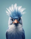 The Blue Bird with a Bad Attitude: An Expressive Profile of Joha Royalty Free Stock Photo