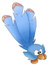 Blue bird funny Royalty Free Stock Photo