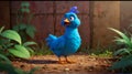 a blue bird with a blue head and a blue tail Beyond Feathers The Tale of the Unusual Blue Chicken