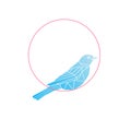 Blue bird icon Royalty Free Stock Photo