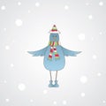 Blue bird with message. Royalty Free Stock Photo