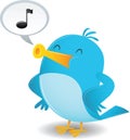 Blue Bird Sing Royalty Free Stock Photo