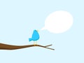 Blue Bird Singing In Tree Royalty Free Stock Photo