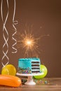 Blue Birthday Cake Royalty Free Stock Photo