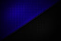 Blue and black carbon fiber. two tone metal background and texture Royalty Free Stock Photo