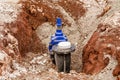 Fire Hydrant Installed In A Hole Royalty Free Stock Photo