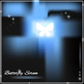 Blue and black Gradient background shine butterfly for wallpaper
