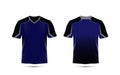 Blue and black layout e-sport t-shirt design template. Royalty Free Stock Photo