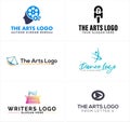 a set of arts entertainment production logo design