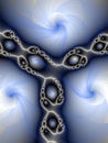 Fractal. Blue black bright flowery background, texture