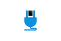 blue black plugin electric icon