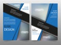 Blue and black poster business brochure flyer design layout template