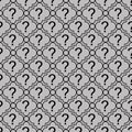 Blue and Black Question Mark Symbol Pattern Repeat Background