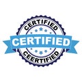 Rubber stamp with Certified concept