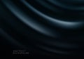 Blue black silk background Vector drape background