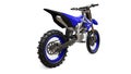 Blue and black sport bike for cross-country on a white background. Racing Sportbike. Modern Supercross Motocross Dirt