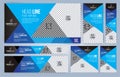 Blue and Black Web banners templates