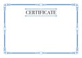 Blue blank border for certificate