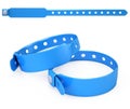Blue blank bracelet on white Royalty Free Stock Photo