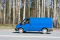 Blue blank delivery van Royalty Free Stock Photo