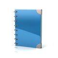 Blue blank organizer notebook