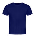 Blue Blank T-shirt Front