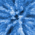 Blue blocks in 3-d background Royalty Free Stock Photo