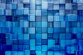 Blue blocks or cubes abstract background