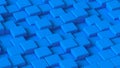 Blue blocks. Art concept. 3D rendering. Royalty Free Stock Photo