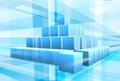 Blue Blocks Business Background Royalty Free Stock Photo