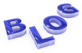 Blue blog sign