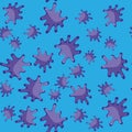 Blue blot cartoon seamless pattern 615