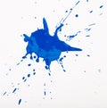 Blue blot with splashes