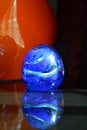 Blue Blown Glass Paperweight Royalty Free Stock Photo